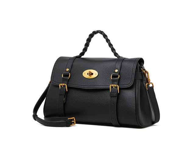 Genuine Leather Women Crossbody Bags Women's Tote Shoulder Bag Black