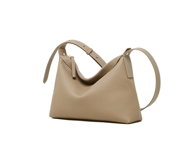 Fashion Genuine Leather Women's Beach Bag Shoulder Bag Apricot