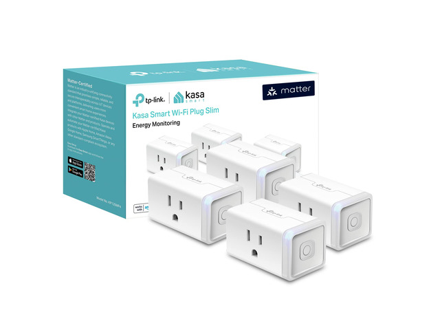 Matter Smart Plug with Energy Monitoring, KP125MP4, 15A/1800W Max Compact Design, Easy Setup, Works with Apple Home, Alexa & Google Home, UL...