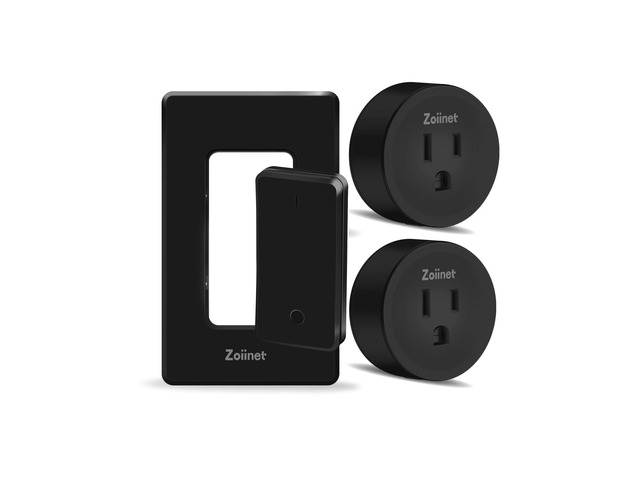Black Remote Control Outlet, with Two Plugs, 80-275V/15A/1500W 300 ft, Buckle Design & Removable, No Wiring No WiFi, for Household Appliances,...