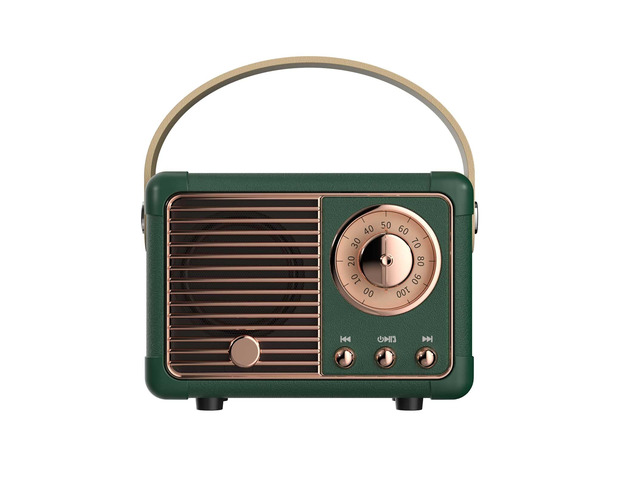 Retro Bluetooth Speaker,Vintage Decor,Small Gift for Women Men Green Portable mini wireless radio old fashion style for kitchen desk bedroom office...