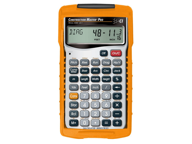 4065 Construction Master Pro Advanced Construction Math Feet-inch-Fraction Calculator for Contractors, Estimators, Builders, Framers, Remodelers,...
