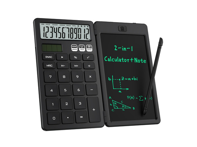 Desk Calculator with Erasable LCD Notepad Calculators Desktop Basic Calculators for Middle School Cute Pocket Simple Calculator Office Desk...