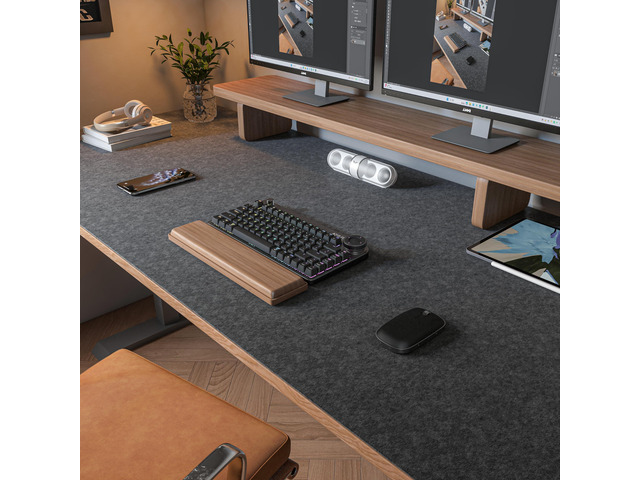 Large Felt Desk Mat, 47.2'x 23.6', Desk Pad for Office and Home Non-Slip 120x60cm Full Table Mouse Pad,Keyboard Mat for Desk,Desktop Protection...