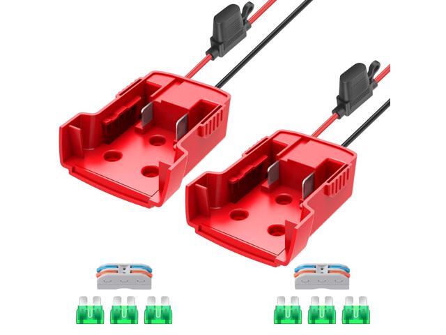 2 Packs Power Wheel Adapter for Milwaukee M18 Battery Adapter 18V Power Wheel Battery Converter with Fuses & Wire Terminals, 12AWG Wire, Power...