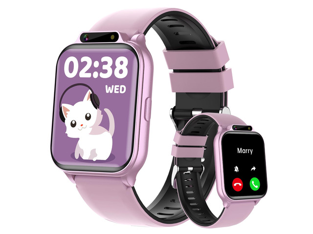 Smart Watch for Kids, 1.85' Fitness Tracker with Heart Rate, Sleep Monitor, IP68 Waterproof Smartwatches with Video Music, Pedometer, Game, NO...