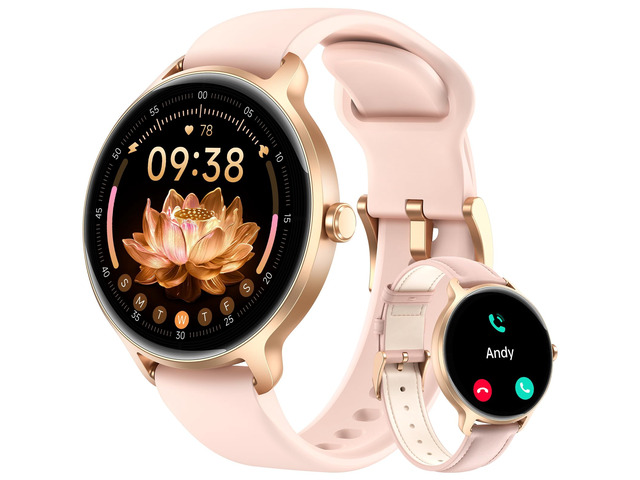 Smart Watch for Women, 1.27' HD AMOLED Smartwatch (Answer/Call) for iPhone/Android/Samsung, Fitness Tracker with 120+ Sport Modes, Heart...
