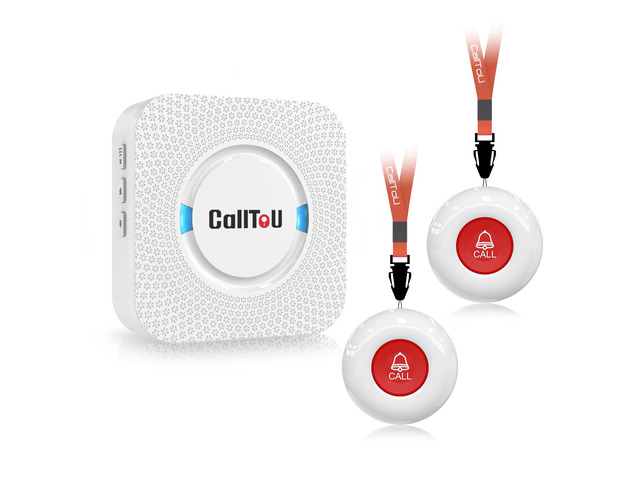 Caregiver Pager Call Button for Elderly Monitoring Home Care Easy Setup, Loud Whole-Home Alerts, Stable Through-Wall Signal, Call Bell for Elderly,...
