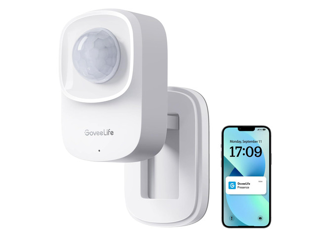 Human Presence Sensor, mmWave Radar & PIR Wired Motion Sensor Zone Positioning, Multi-Person Detection via 2.4G Wi-Fi, Support Alexa & Google...