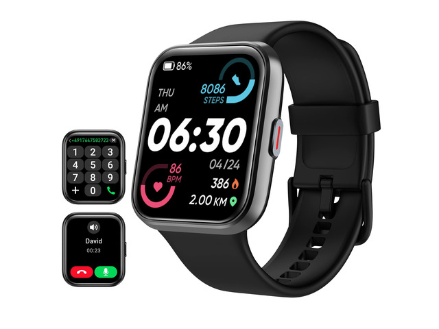 Smart Watch for Men/Women Android/iPhone/Samsung, Alexa Built-in, 1.8' Touch Screen Fitness Tracker with Answer/Make Calls, 3ATM Waterproof Heart...