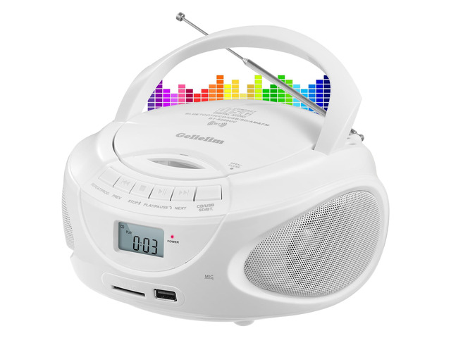 Portable CD Player Boombox with Bluetooth, AM/FM Radio CD Player with Stereo Speakers, USB/SD/AUX Input, Headphone Jack, AC or Battery Operated...