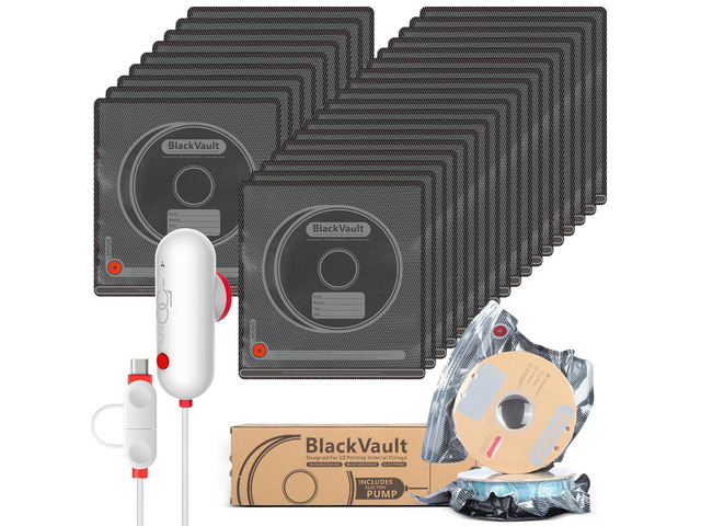 30pcs Filament Storage Bags Light-Proof Vacuum Storage Kit with USB Pump, 3D Printer Filament Vacuum Sealed Bags for Keeping Dry, Plus Size 32X34cm