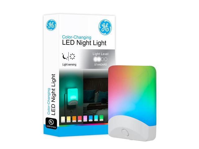 GE Color Changing LED Night Light for Kids, Dusk to Dawn Sensor, Home Decor Apartment Essentials, Wall Lights for Bedroom, Ambient Lighting,...