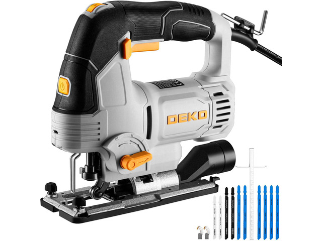 6.7-Amp Jig Saw Corded: Electric Jigsaw Tool Power Jig Saws for Wood Cutter with 6 Variable Speed Up to 3000 SPM, 4 Orbital Settings, LED Light &...