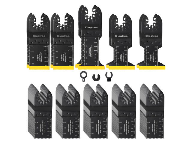Oscillating Saw Blades, 115PCS Titanium Oscillating Multitool Blades for Metal, Wood and Plastic, fit Dewalt Milwaukee Ryobi Fein Dremel Bosch...