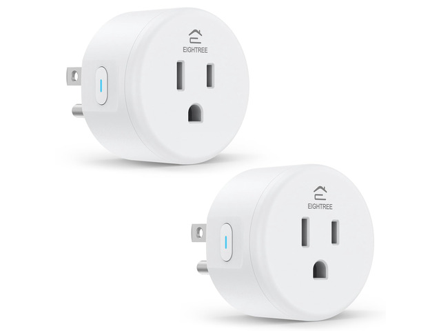 Smart Plug WiFi Outlet Works with Alexa & Google Home, 15A, 2-Pack Smart Home Socket with Remote Control & Timer Function, WiFi Plug for household...