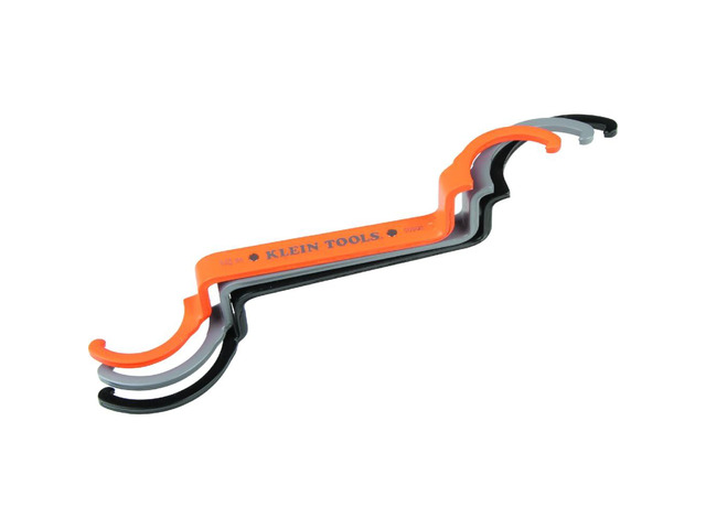 50900R Conduit Locknut Wrench Set, Tighten and Loosen Locknuts in Tight Spaces, 1/2, 3/4 and 1-Inch, Offset Bends, 3-Piece