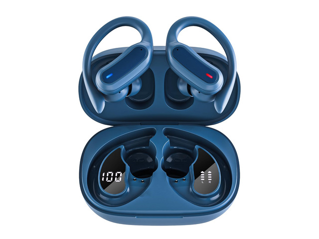 Wireless Earbuds Bluetooth Headphones, 54H Playtime Stereo Over Ear Buds with ENC Noise Cancelling, LED Power Display, IPX7 Waterproof Sport...