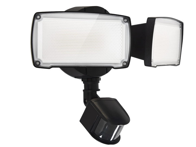 19W LED Flood Light Motion Sensor Outdoor, 2 Adjustable Head, 2000LM, 5000K, IP65 Waterproof, Dusk to Dawn Security Light with Photocell for...