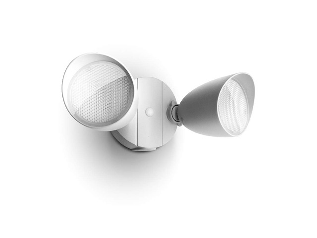 6222W 3500 Lumen 32 Watt 28 LED Dual-Head Floodlight Outdoor, Full Metal Design, Waterproof Exterior Security Wall Light for Patio, Garden, Yard-White