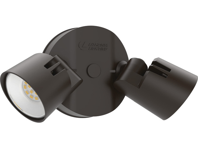 HomeGuard 2-Light LED Outdoor Flood Lights, 4000K, Bronze Dark Bronze Wall or Ceiling Mount LED Outdoor Lights, 4000K Cool White, Round Heads (HGX...