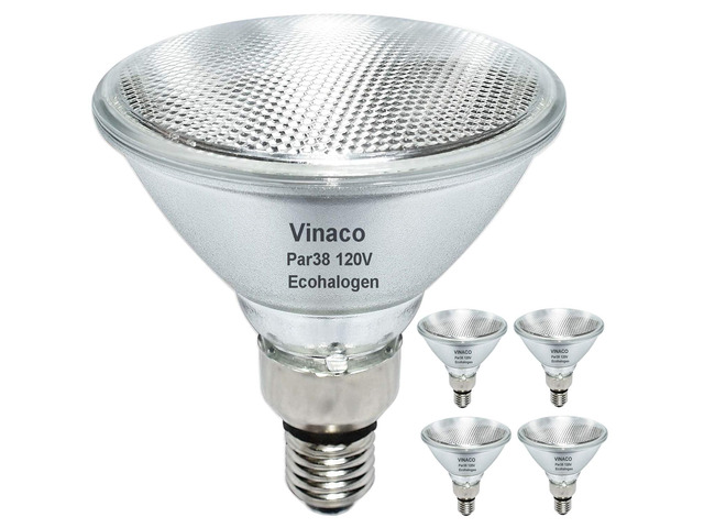 PAR38 Halogen Flood Light Bulbs 80W 120V 2800K Warm White 4PCS, 100W Eq. High Output 1500LM, CRI100+, Long Lasting Dimmable E26 Base PAR38 Bulb...