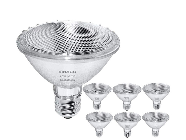 Par30 Short Neck Flood Light Bulb 75W 120V E26 Base 3000K Warm White 6PCS, High Output 1000LM, High CRI100+, Long Lasting Dimmable par30 Halogen...