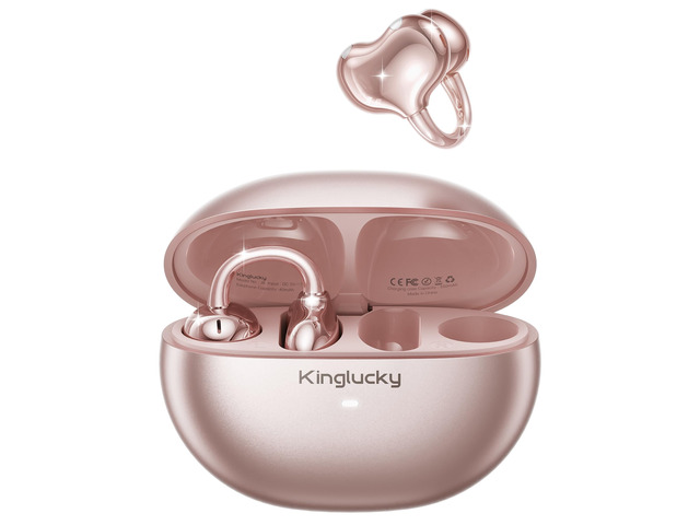 Kinglucky Upgraded Clip-On Earbuds, Open Ear Earbuds Comfortable Secure Fit