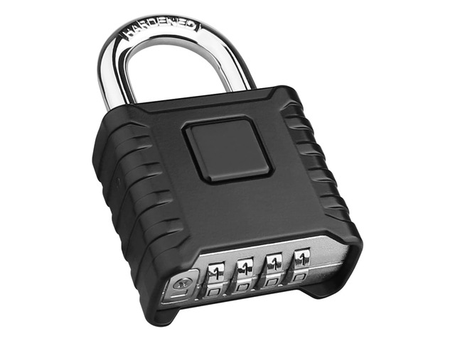 Heavy Duty Combination Padlock, Large Outdoor Weatherproof Padlock One-Touch Unlock, Cut Resistant, Design of Hidden Password, Resettable, High...