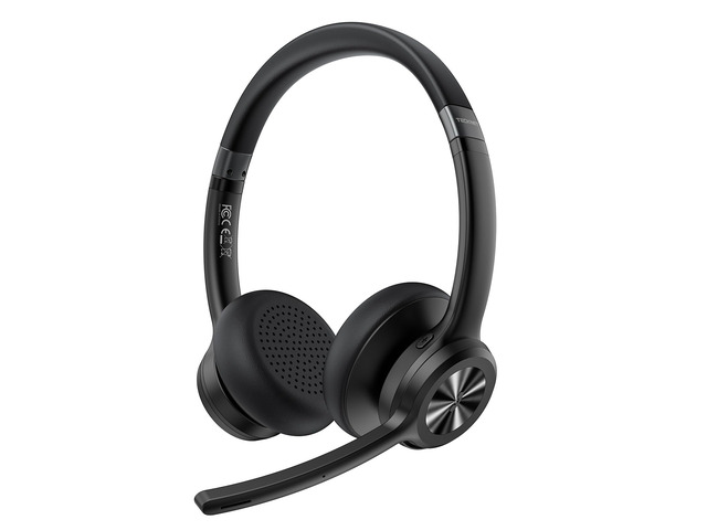 Wireless Headset, Bluetooth Headset with Noise Cancelling Microphone - Rechargeable Bluetooth V5.2 Headphones, 50H Playtime & Mic Mute, On Ear...