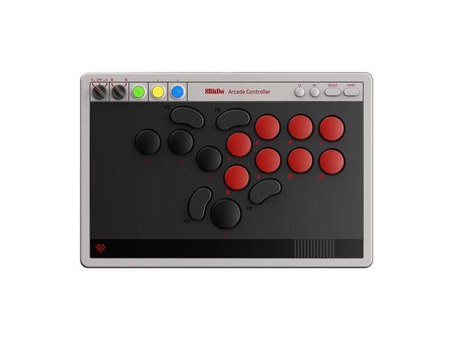 8BitDo All-Button Arcade Controller for Switch/Switch 2 & Windows Bluetooth, 2.4G, Wired Connectivity, Low-profile Mechanical Switches, 4...