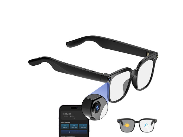 AI Glasses with Camera, 4K Video, 8MP Camera, Translation Smart Hands-Free POV Recording Glasses, ChatGPT AI Assistant, Bluetooth & Open-Ear Audio,...
