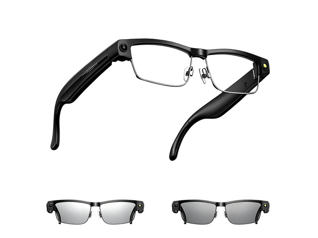 AI Smart Glasses with Camera, 8MP HD Video Recording, Real-Time Translation, Voice Assistant, camera glasses,ai glasses,Open-Ear Audio, Metal...
