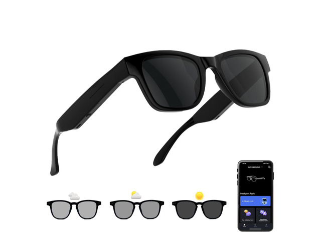 AI Smart Glasses with Color-Change Lenses Bluetooth Glasses for Men Women with Translation 160+Languages Voice Assistant Translator Glass for...