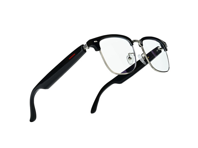 Bluetooth Smart Glasses with Remote Control Camera for Cycling/Running Bone-Conduction Music Glasses, Intelligent Voice Navigation (Anti-Blue...