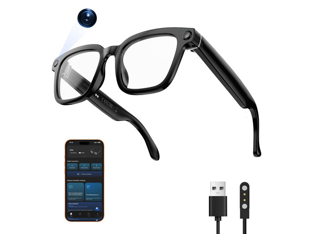 XO AI Smart Glasses,HD 1080P Camera Glasses with Video Recording & Photo Taking,140+ Language Real-Time Translation Glasses Perfect for Travel,...