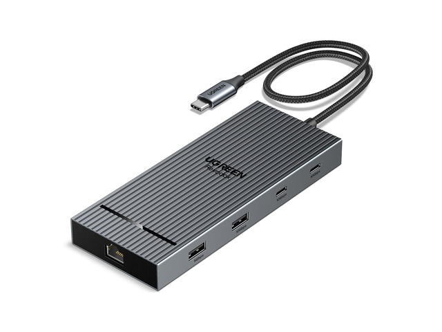 USB C Docking Station Dual Monitor 4K@60Hz, 10-in-1 Dock with 2xHDMI 3x10Gbps USB A & C Ports, 1x5Gbps USB-A, SD/TF 3.0, 100W PD, 1000Mbps...
