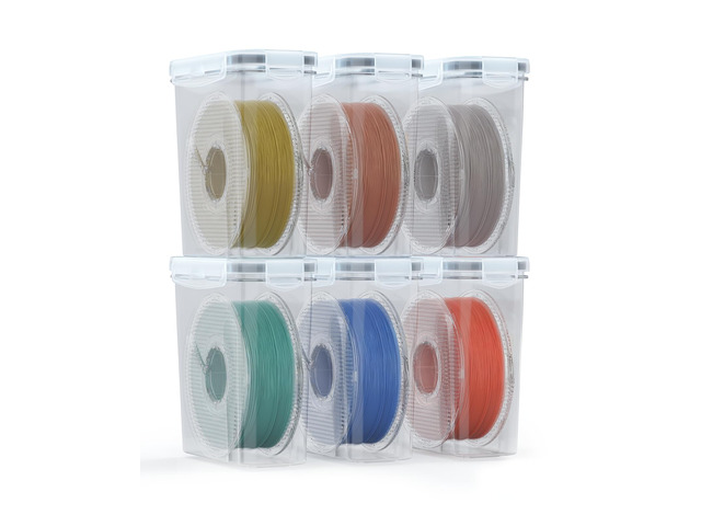 Filament Storage Box - 6 Pack Filaments Container for 3D Printing Filaments Sealing and Protection - Portable Filament Storage with...