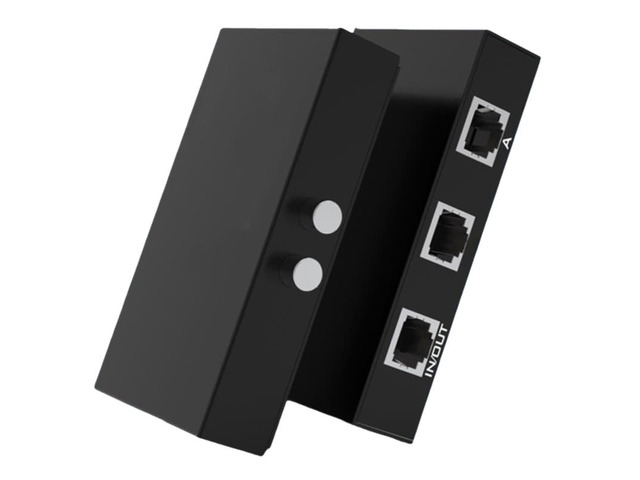 2-Port Network Switch Manual RJ45 RJ-45 Ethernet Sharing Device Switch Metal Casing 100MHz 1 Input 2 Output or 2 Input 1 Output MT-RJ45-2