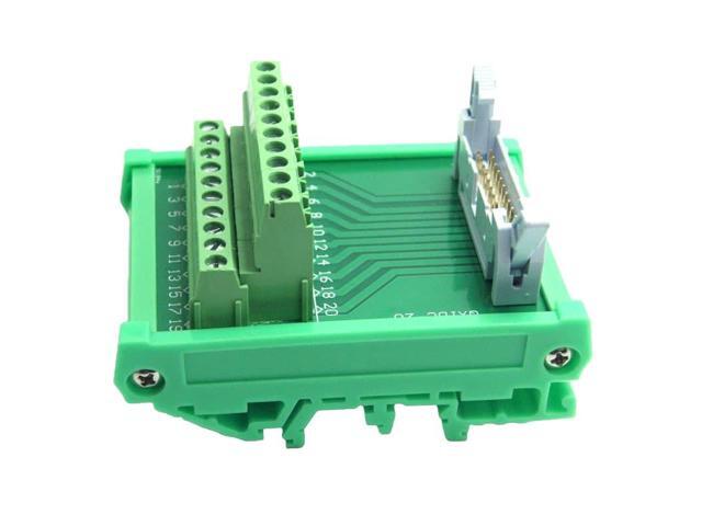 IDC20 terminal board adapter board wiring module splitter 20-pin speaker socket terminal board relay data acquisition (1)