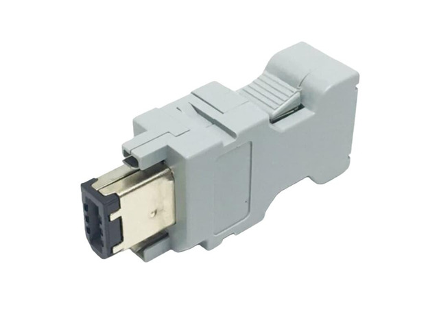 The encoder plug connector JZSP-CK19 is suitable for the seventh generation series servo drive motors (SM-6P gold-plated).