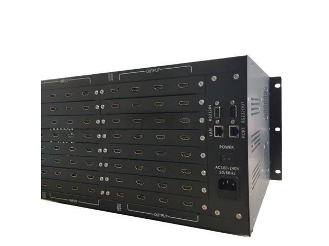 Supports up to 32x32 hybrid HDMI matrix switcher housing with slot-type insertion, supporting HDCP 1080P 4K*2K HDMI/DVI/VGA/AV (standard).