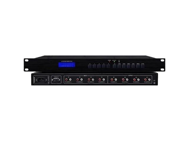 4x4 Audio Matrix Switcher RCA Switcher Multimedia Dual-Channel Stereo RS232 (Standard)