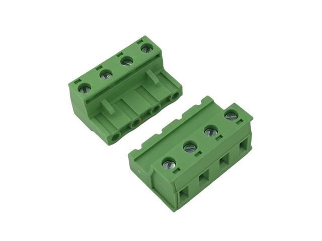 10 sets of male and female 2EDGRK terminal block connectors, 7.5mm, 300V, 10A, plug-in type, solderless, 6-pin.