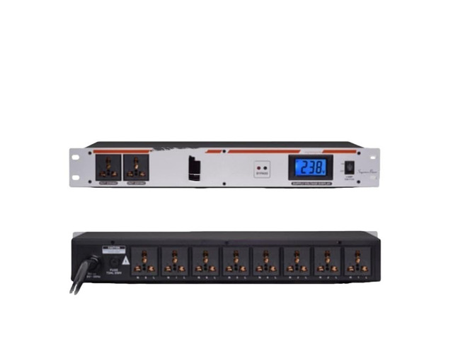 5-channel power sequencer, stage conference management and control universal socket, SR-328 LCD display