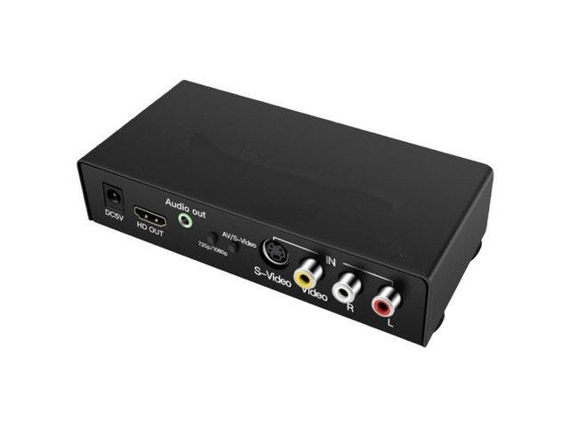 AV+S-Video to HDMI converter, analog video to digital 1080P, engineering grade.
