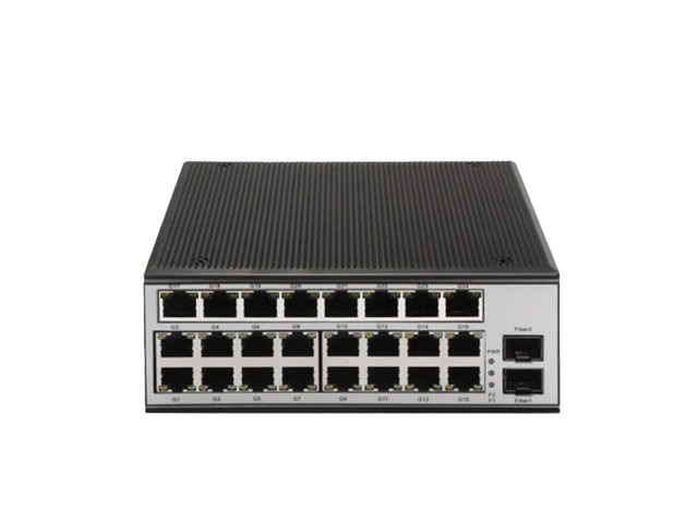 Industrial fiber optic switch, 2xSFP 24x1000M Gigabit Ethernet, PoE power supply, optical transceiver, supports stacking.