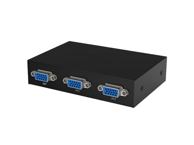 or 4-port VGA video switcher, 500MHz fast switching, 2/4 inputs, 1 output, 2560*1600 resolution (1)