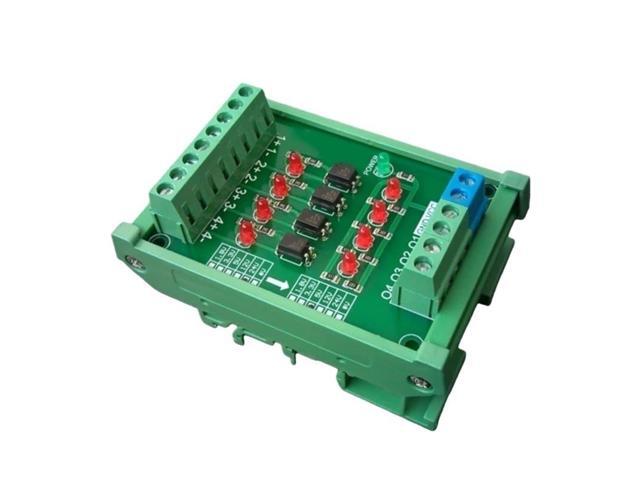 4-channel optocoupler isolation board, PLC signal level voltage conversion board, 12V NPN PNP, 20KHz (5V output)