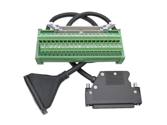 IDC40 40P PLC terminal block, suitable for PLC I/O modules, with cable (2m cable)